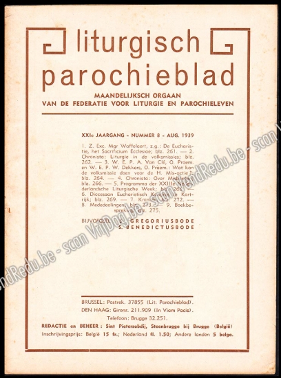 Afbeeldingen van Liturgisch Parochieblad Abdij Steenbrugge & Benedictus Bode & St Gregoriusbode. XXIe jgn. 5 nrs