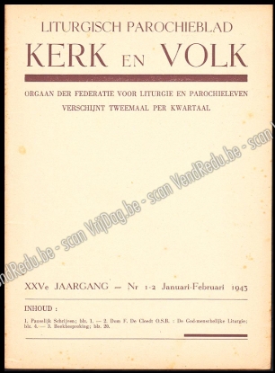 Afbeeldingen van Liturgisch Parochieblad Kerk en Volk. XXVe jgn 1943. 7 nrs