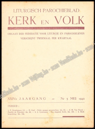 Afbeeldingen van Liturgisch Parochieblad Kerk en Volk. XXIVe jgn 1942. 6 nrs