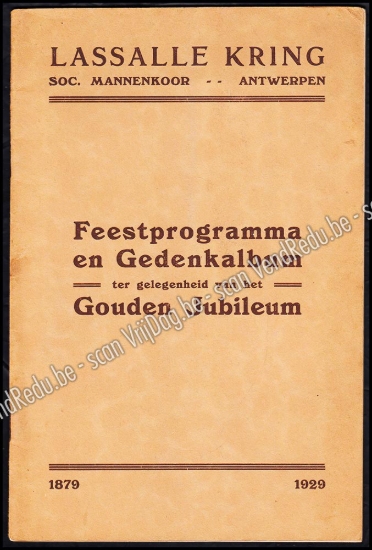 Afbeeldingen van Feestprogramma en Gedenkalbum ter gelegenheid van het Gouden Jubileum van de Lassalle Kring Antwerpen
