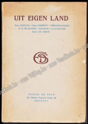 Afbeeldingen van Uit eigen land. Schetsen, verhalen, novellen van Vlaamsche schrijvers. Signed