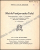 Afbeeldingen van Met de voetjes onder tafel. Gelegenheidsgedichtjes, -liedjes en -voordrachten voor Eerste Communiefeesten, bruiloften, bieravonden, mosselsoupers en volksbanketten