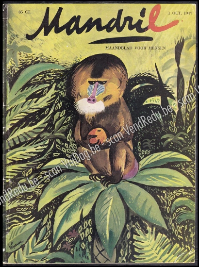 Afbeeldingen van Mandril. Maandblad voor mensen. Jg. 2, nr. 1. 1 october 1949