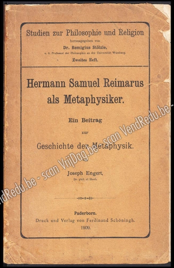 Afbeeldingen van Hermann Samuel Reimarus als Metaphysiker. Ein Beitrag zur Geschichte der Metaphysik