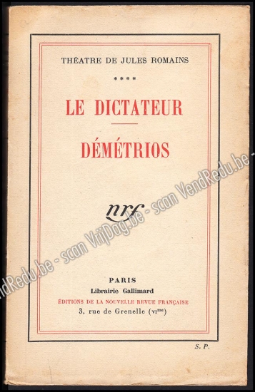 Afbeeldingen van Le Dictateur. Démétrios. Envoi autographe signé
