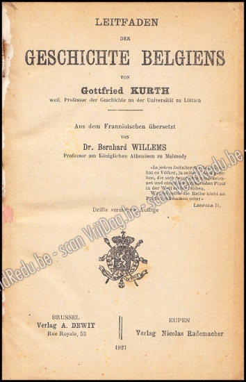 Afbeeldingen van Leitfaden der Geschichte Belgiens (of: Kurzer Abriss der Geschichte Belgiens zum Gebrauch der Elementarschulen. Aus dem Französischen übersetzt von Bernhard Willems)