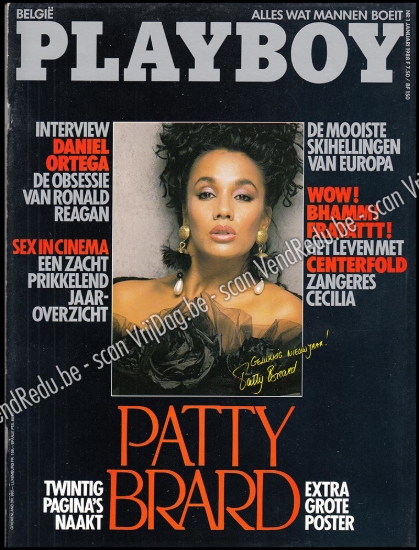 Afbeeldingen van Playboy België. Alles wat mannen boeit. Nr. 1, januari 1988. Gelukkig Nieuwjaar Patty Brard