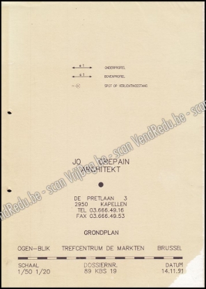 Afbeeldingen van Projectdossier en Catalogus "Ogen-Blik" (Koning Boudewijnstichting). 1990–1991. Jo Crepain
